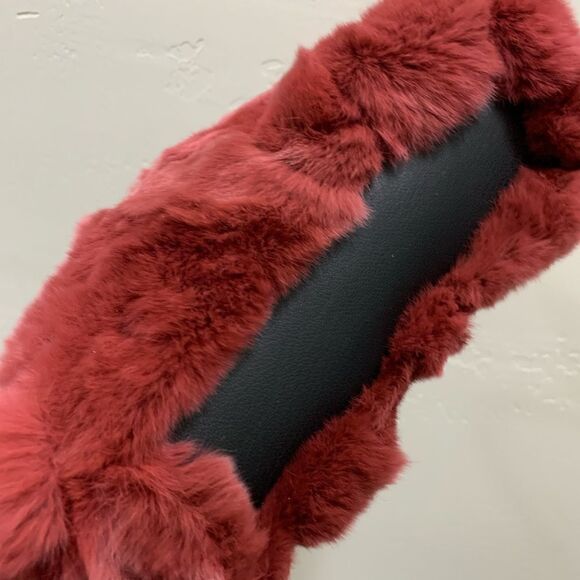 Handmade Real Rex Rabbit Fur Kisslock Satchel Bag/ Crossbody - Picture 11 of 13